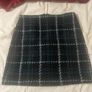 LOFT plaid tweed skirt